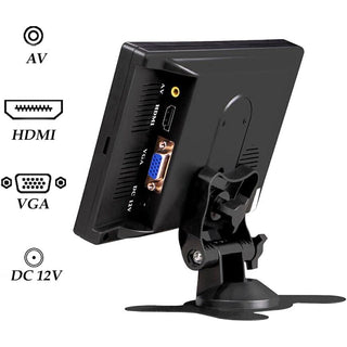Monitor lcd 7" 2 ingressi video HDMI e VGA  poggiatesta retromarcia