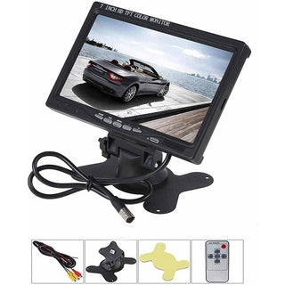 Monitor lcd 7" 2 ingressi video HDMI e VGA  poggiatesta retromarcia