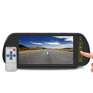 Monitor 7" specchietto retrovisore per auto camper comandi touch