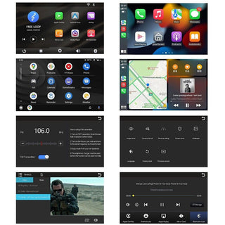 Monitor 7" CarPlay Bluetooth touchscreen con FM aux e slot TF card