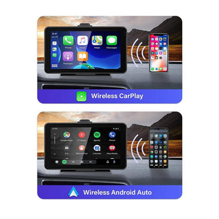 Monitor 7" CarPlay Bluetooth touchscreen con FM aux e slot TF card