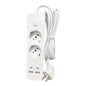 Multipresa schuko ciabatta a 2 3 4 5 posti con interruttore ON/OFF due uscite Usb due Tyoe-c 16A