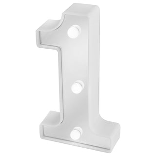 Numero luminoso bianco a LED decorazione per feste luce calda 3000k