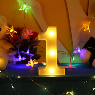 Numero luminoso bianco a LED decorazione per feste luce calda 3000k