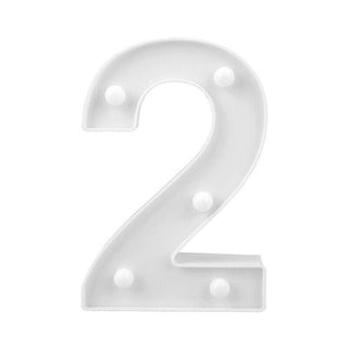 Numero luminoso bianco a LED decorazione per feste luce calda 3000k