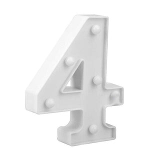 Numero luminoso bianco a LED decorazione per feste luce calda 3000k