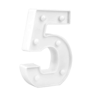 Numero luminoso bianco a LED decorazione per feste luce calda 3000k