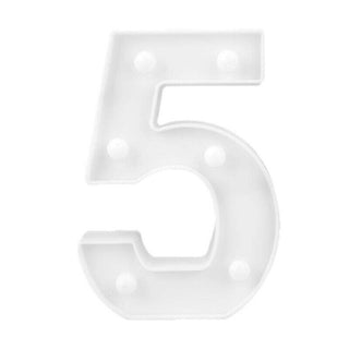 Numero luminoso bianco a LED decorazione per feste luce calda 3000k