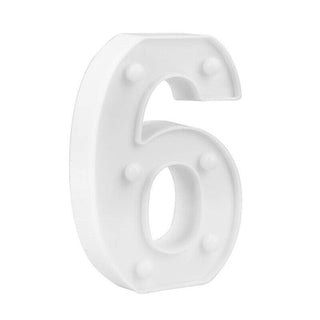 Numero luminoso bianco a LED decorazione per feste luce calda 3000k