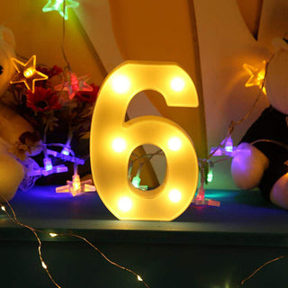 Numero luminoso bianco a LED decorazione per feste luce calda 3000k