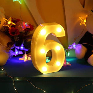 Numero luminoso bianco a LED decorazione per feste luce calda 3000k