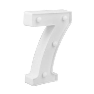 Numero luminoso bianco a LED decorazione per feste luce calda 3000k