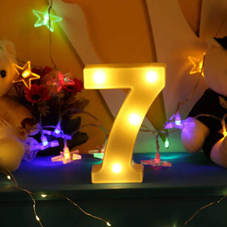 Numero luminoso bianco a LED decorazione per feste luce calda 3000k