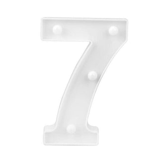Numero luminoso bianco a LED decorazione per feste luce calda 3000k