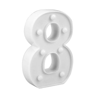 Numero luminoso bianco a LED decorazione per feste luce calda 3000k