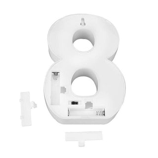 Numero luminoso bianco a LED decorazione per feste luce calda 3000k