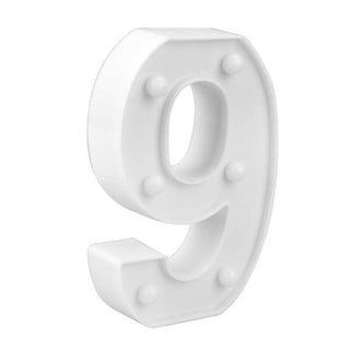 Numero luminoso bianco a LED decorazione per feste luce calda 3000k