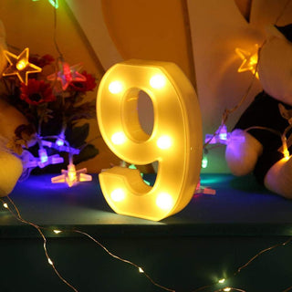 Numero luminoso bianco a LED decorazione per feste luce calda 3000k