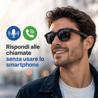 Occhiali da sole smart Bluetooth touch audio wireless 5.4 ricaricabili