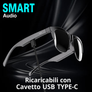 Occhiali da sole smart Bluetooth touch audio wireless 5.4 ricaricabili