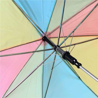 Ombrello 8 stecche multicolore arcobaleno con apertura a scatto