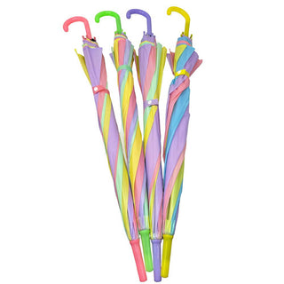 Ombrello 8 stecche multicolore arcobaleno con apertura a scatto