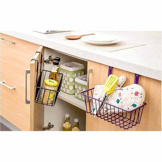 Cestino porta oggetti da appendere a ante o cassetti cucina bagno