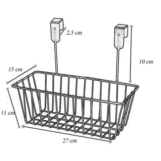 Cestino porta oggetti da appendere a ante o cassetti cucina bagno