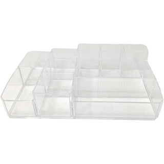 Organizer porta trucchi make-up 10 scomparti in ABS 34x22x9 cm