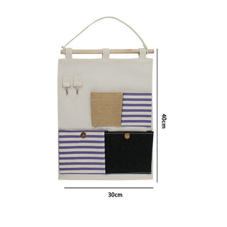 Porta oggetti da bagno in tessuto con tasche gancio vari modellli