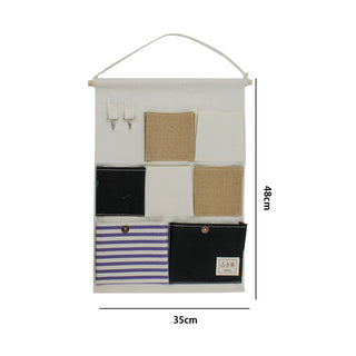 Porta oggetti da bagno in tessuto con tasche gancio vari modellli