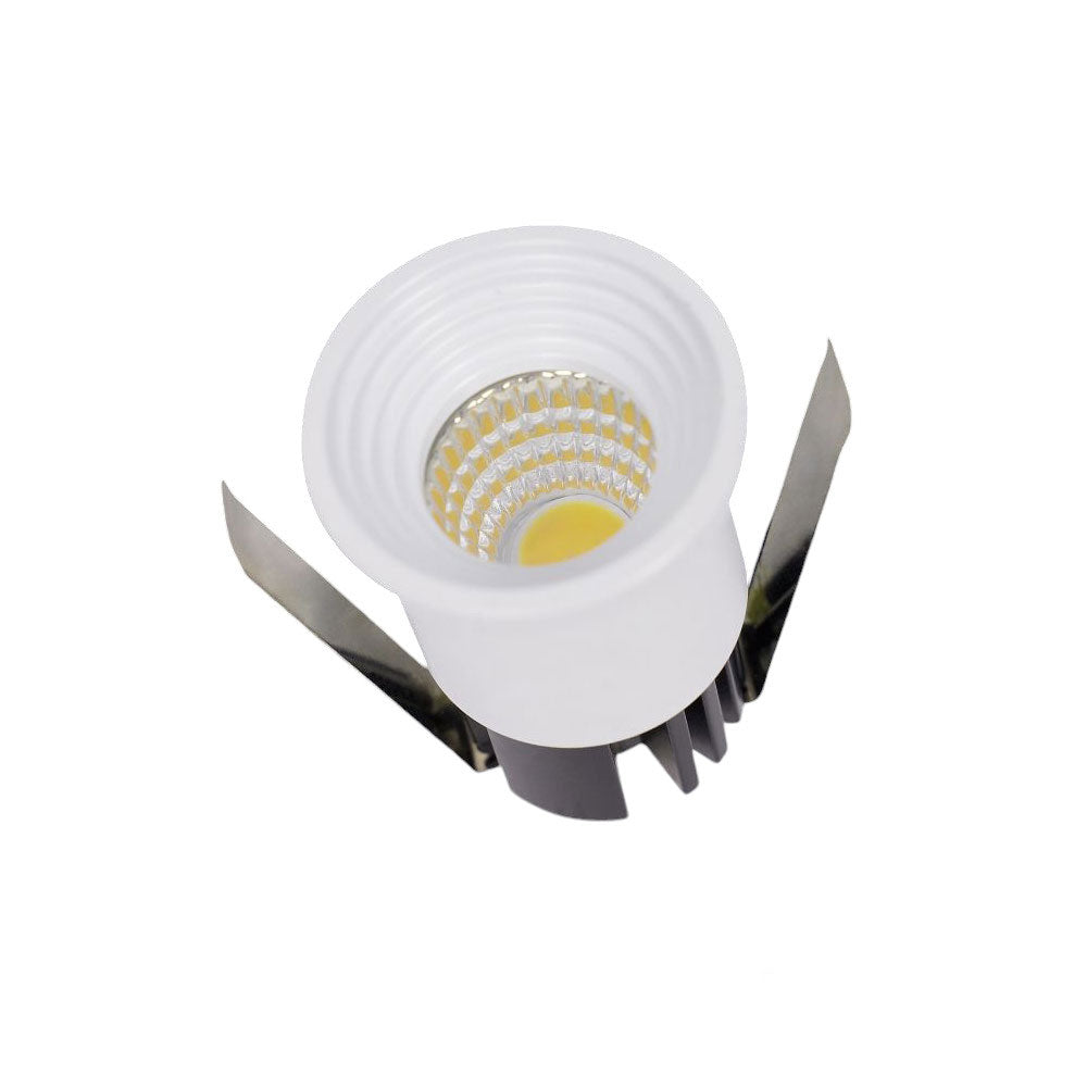 Faretto 1 led COB ad incasso 3 watt mini spot punto luce tondo bianco luce bianca 6500k calda 3000k e naturale 4000k