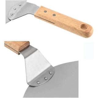 Pala per pizza in acciaio con manico in legno Ø 30,5 cm