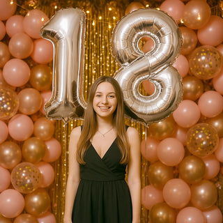Palloncini gonfiabili gigantee numero 18 decorazione feste compleanno