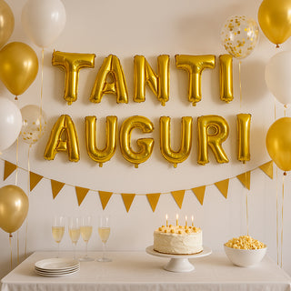 Palloncini con scritta Tanti Auguri decorazione per festa party