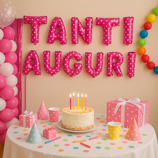 Palloncini con scritta Tanti Auguri decorazione per festa party