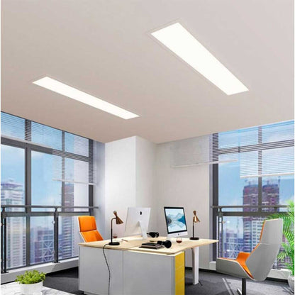 Pannello led da incasso 120x30 cm plafoniera da soffitto 40 watt tre colorazione di luce fredda 6500k calda 3000k naturale 4000k