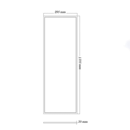 Pannello led da incasso 120x30 cm plafoniera da soffitto 40 watt tre colorazione di luce fredda 6500k calda 3000k naturale 4000k