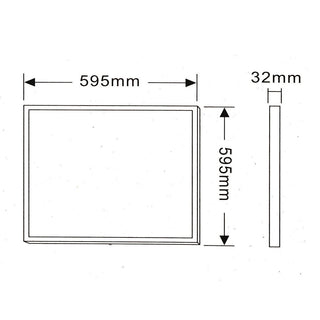 Pannello led incasso 40 watt quadrata 595x595 mm tecnologia CCT