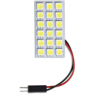 Luci pannello 18 LED SMD 6000K 4W 12V adattatore T10 per interni auto