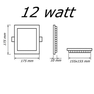 Pannello led incasso quadrato slim 3 6 12 18 24 watt tecnologia CCT