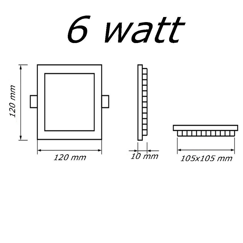 Pannello led incasso quadrato slim plafoniera 3 6 12 18 24 watt cct tre colorazione di luce fredda calda naturale selezionabile