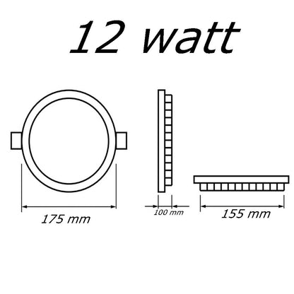 Pannello led incasso rotondo slim plafoniera 3 6 12 18 20 24 watt cct tre colorazione di luce fredda calda naturale selezionabile