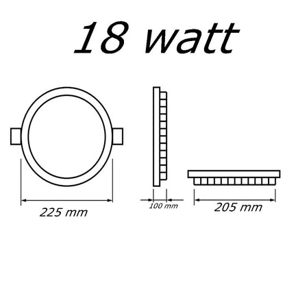 Pannello led incasso rotondo slim plafoniera 3 6 12 18 20 24 watt cct tre colorazione di luce fredda calda naturale selezionabile