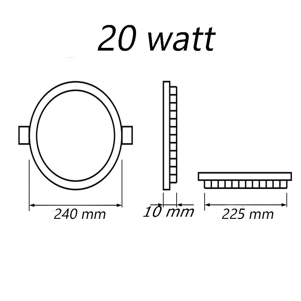 Pannello led incasso rotondo slim plafoniera 3 6 12 18 20 24 watt cct tre colorazione di luce fredda calda naturale selezionabile