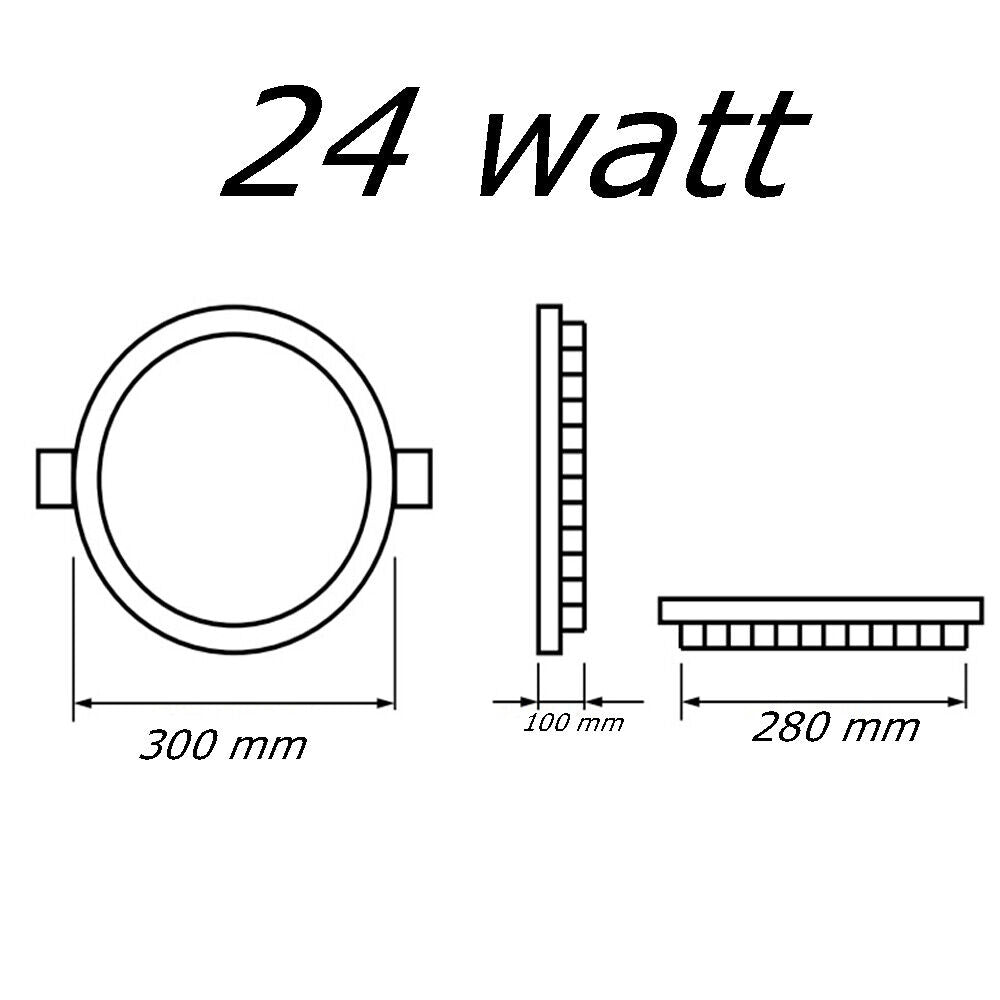 Pannello led incasso rotondo slim plafoniera 3 6 12 18 20 24 watt cct tre colorazione di luce fredda calda naturale selezionabile