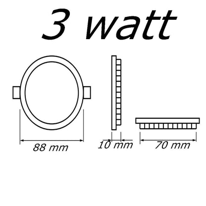 Pannello led incasso rotondo slim plafoniera 3 6 12 18 20 24 watt cct tre colorazione di luce fredda calda naturale selezionabile