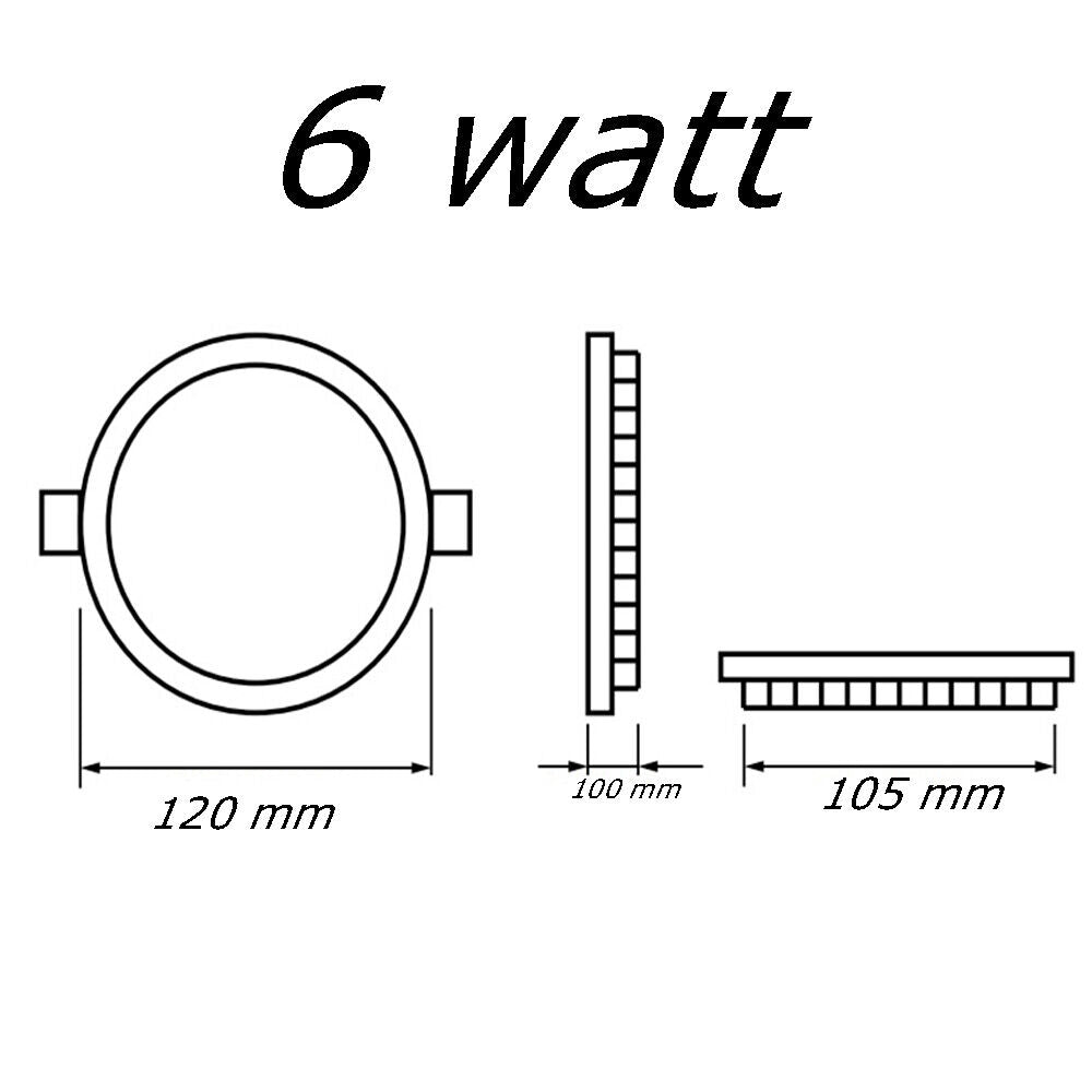 Pannello led incasso rotondo slim plafoniera 3 6 12 18 20 24 watt cct tre colorazione di luce fredda calda naturale selezionabile