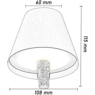 Paralume a led a tappo per bottiglie lampada touch luce ricaricabile