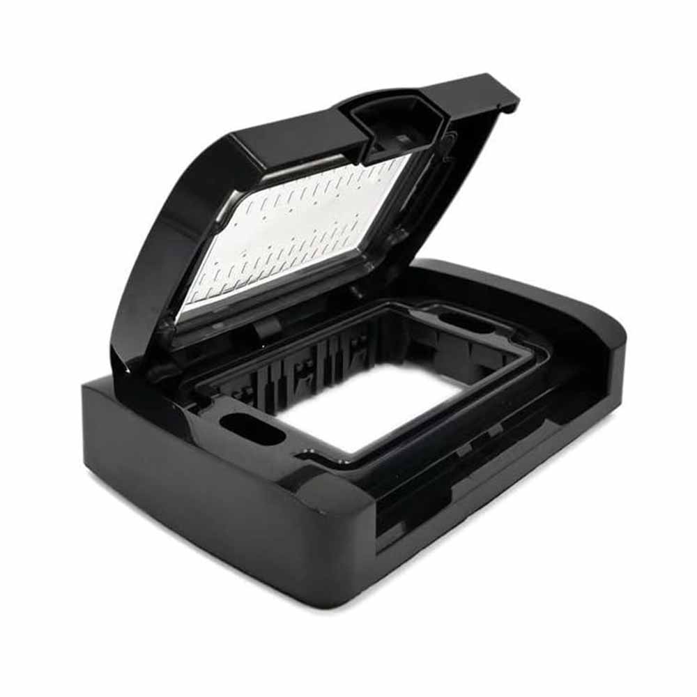 Placca idrobox 4 posti compatibile con matix IP55 coperchio modulo cassetta 503 nero